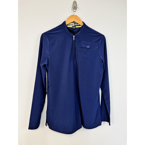 jamie sadock Tops - Jamie Sadock Long Sleeve Mock Neck Golf Shirt Women's Medium Blue Zip Pullover